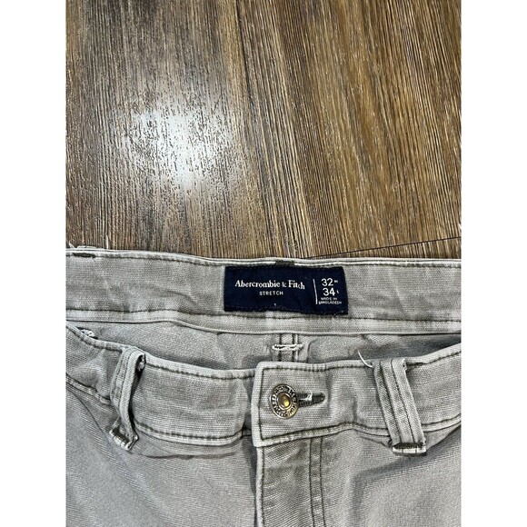 Abercrombie & Fitch Men's Stretch Fit Olive Green Carpenter Pants Size 30x32 - Picture 5 of 10